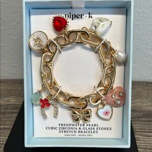 Piper Gold Bracelet Vintage Style Charms ✨